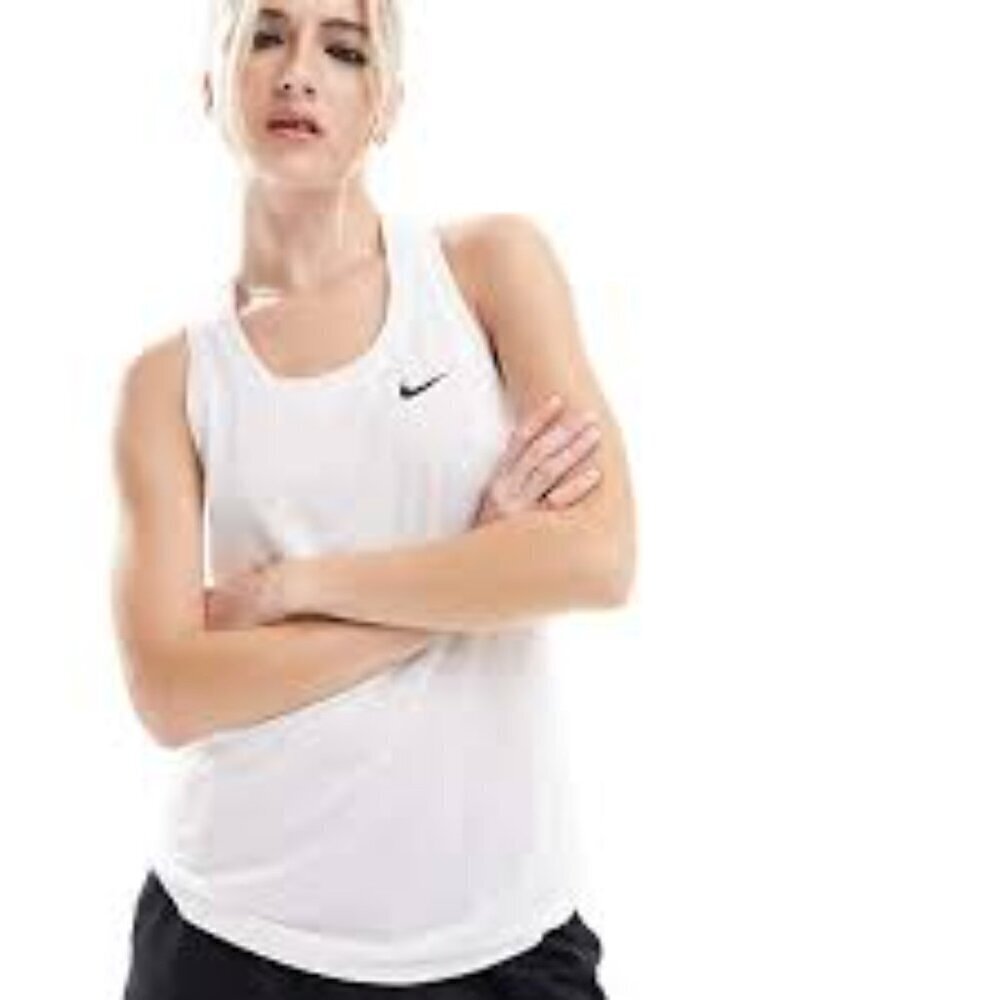 NIKE Dri-Fit White Mesh Back Tank Top Women's size XS